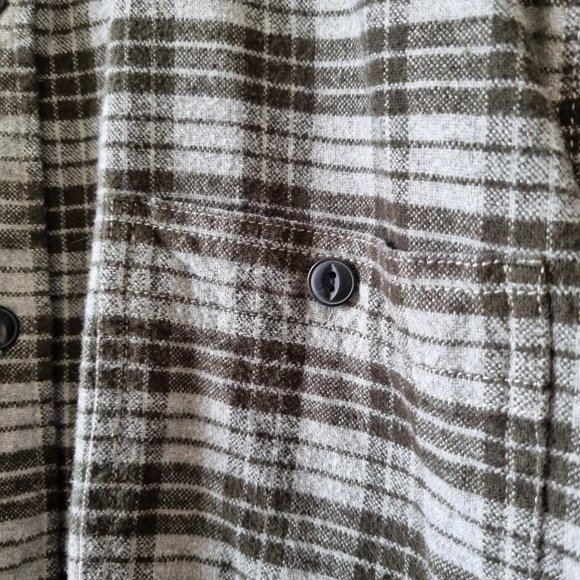 Roots Men's Brushed Cotton Plaid Long Sleeve Shirt Size XL - Picture 5 of 10